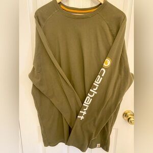 Carhartt Men's Olive Green Crewneck Shirt